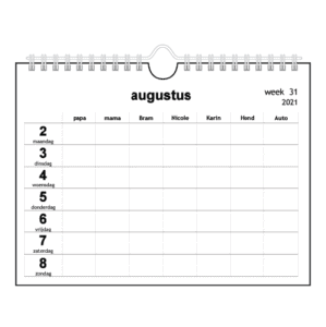 schoolkalender 2021-2022