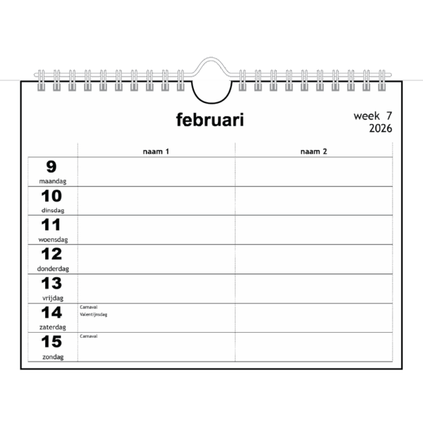 Familieplanner 2026 BASIC OP MAAT GEMAAKT - Afbeelding 8