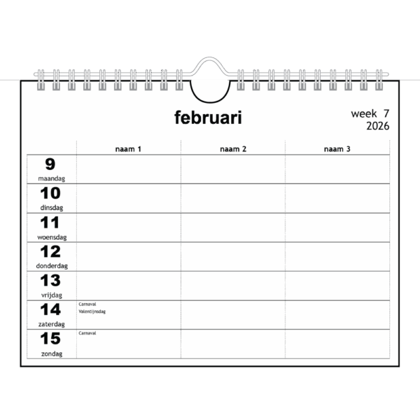Familieplanner 2026 BASIC OP MAAT GEMAAKT - Afbeelding 7