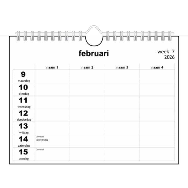 Familieplanner 2026 BASIC OP MAAT GEMAAKT - Afbeelding 6