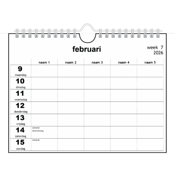 Familieplanner 2026 BASIC OP MAAT GEMAAKT - Afbeelding 5